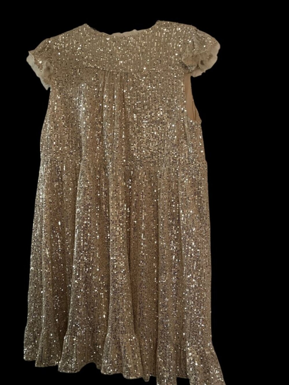 M By MNK Sequin Baby Doll Dress V Neck Women's Size XL - New With Tag - Picture 3 of 4